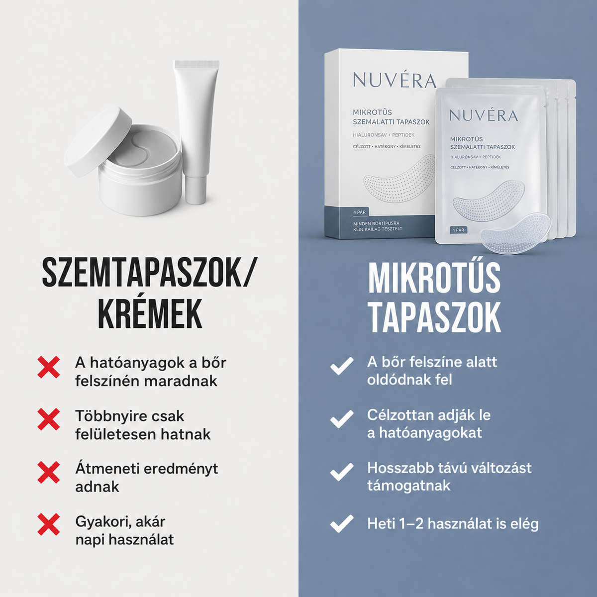 NUVÉRA Mikrotűs szemkörnyékápoló tapasz